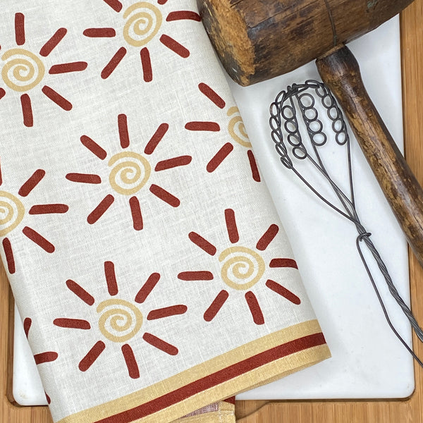 Sun Flare Tea Towel and Dinner Napkin