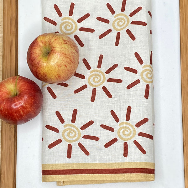 Sun Flare Tea Towel and Dinner Napkin