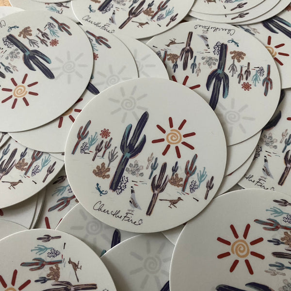 Desert Landscape 3" Vinyl Stickers