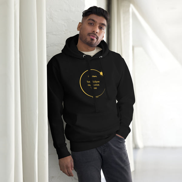 TEXAS 2024 Total Eclipse Printed I Was There Pocket Unisex Hoodie
