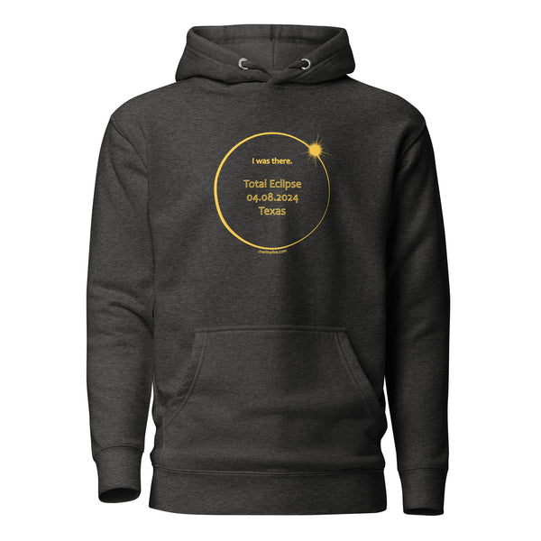 TEXAS 2024 Total Eclipse Printed I Was There Pocket Unisex Hoodie