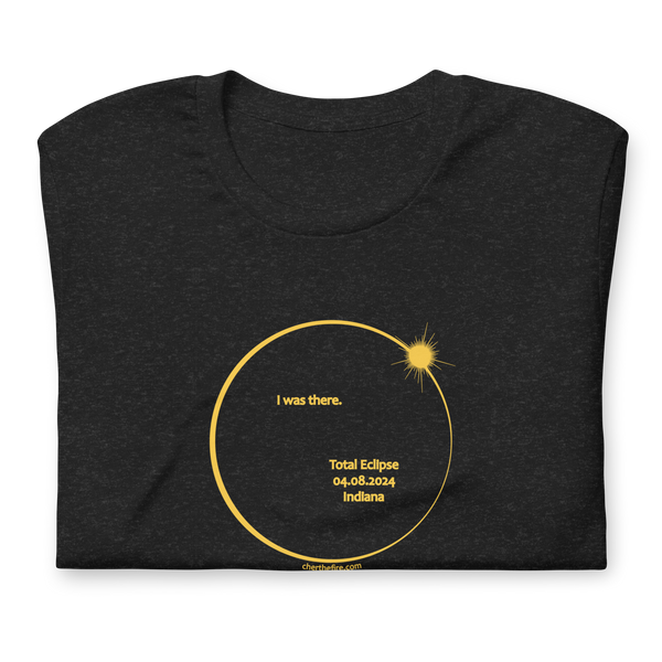 INDIANA I was there Total Eclipse 2024 asymmetrical short sleeve t-shirt unisex