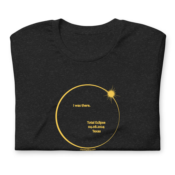 TEXAS I was there Total Eclipse 2024 asymmetrical short sleeve t-shirt unisex