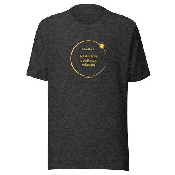 ARKANSAS I Was There 2024 Total Eclipse Brag Swag Center Circle short sleeve t-shirt unisex