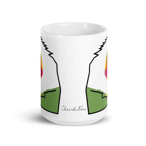 Jasper the Conure white glossy mug