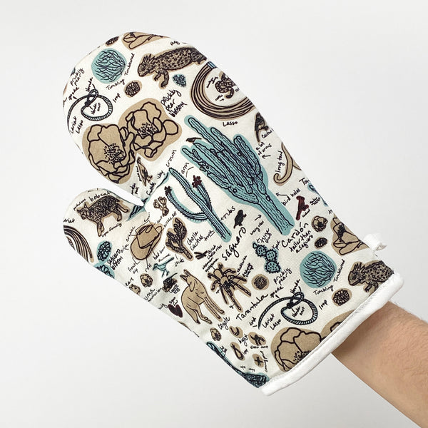 Desert Sketchbook Southwest Design Oven Mitt 100%Cotton