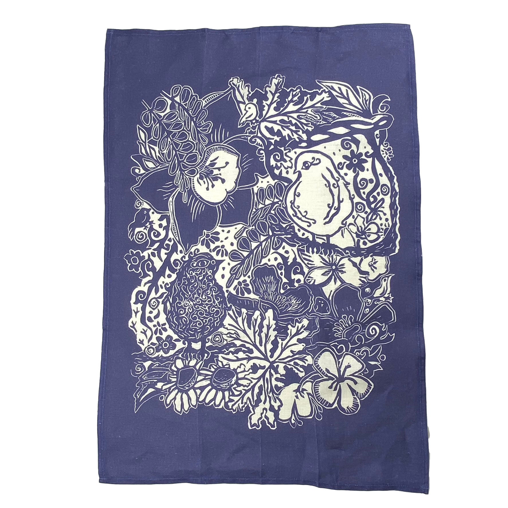 The Invitation Floral Bird Tea Towel and Dinner Napkin