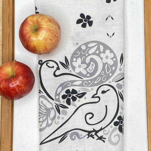 Sweet Doves Tea Towel and Dinner Napkin