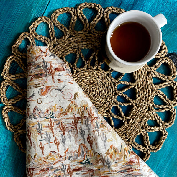 Painted Desert - agate watercolor Tea Towel and Dinner Napkin