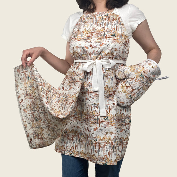 Apron Painted Desert Agate 100% cotton adjustable