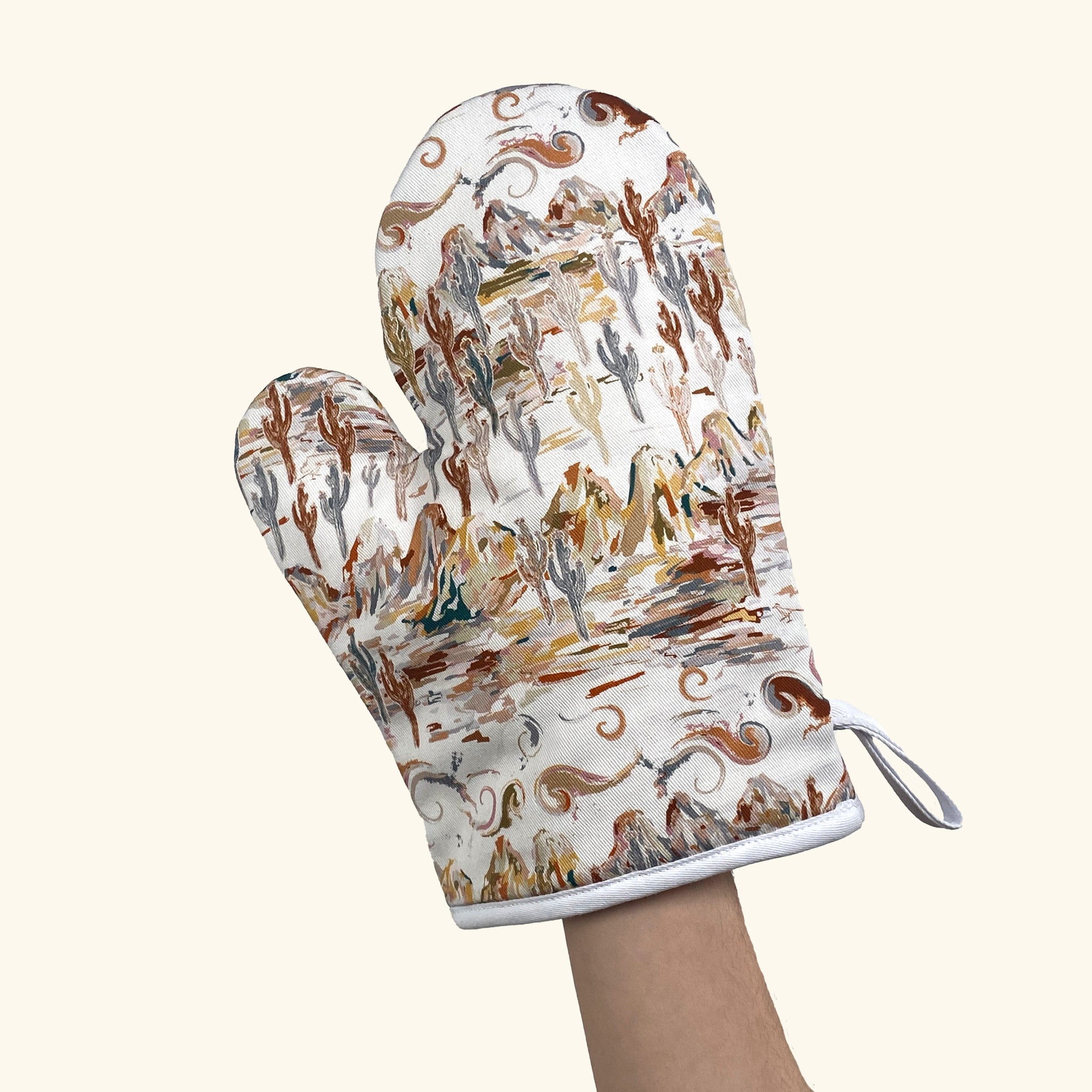 Painted Desert agate watercolor Oven Mitt 100%Cotton