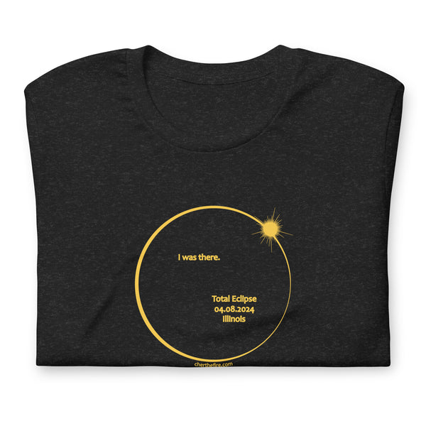 ILLINOIS I was there Total Eclipse 2024 asymmetrical short sleeve t-shirt unisex