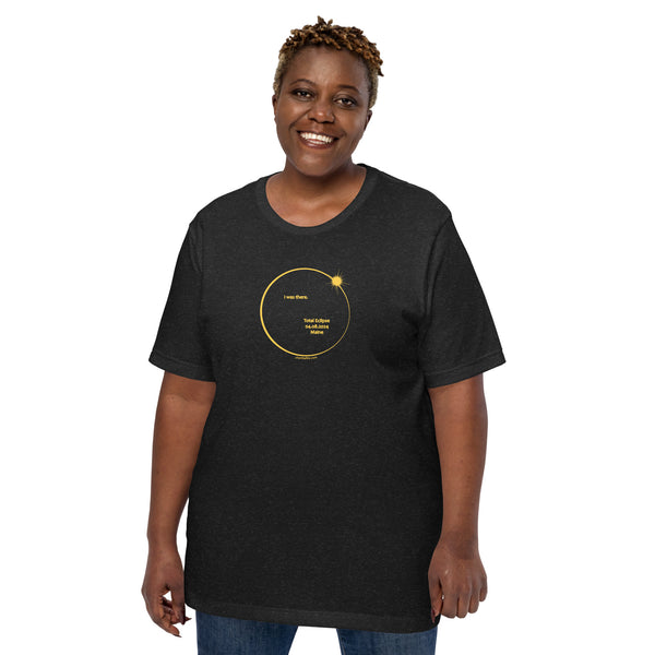 MAINE I was there Total Eclipse 2024 asymmetrical short sleeve t-shirt unisex