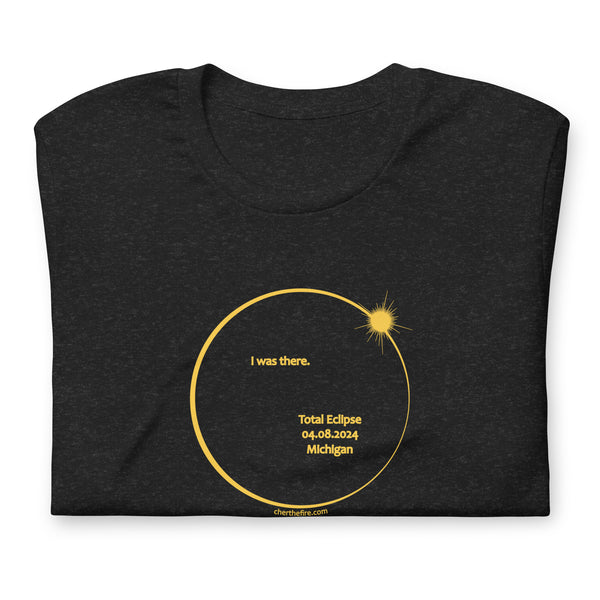 MICHIGAN I was there Total Eclipse 2024 asymmetrical short sleeve t-shirt unisex
