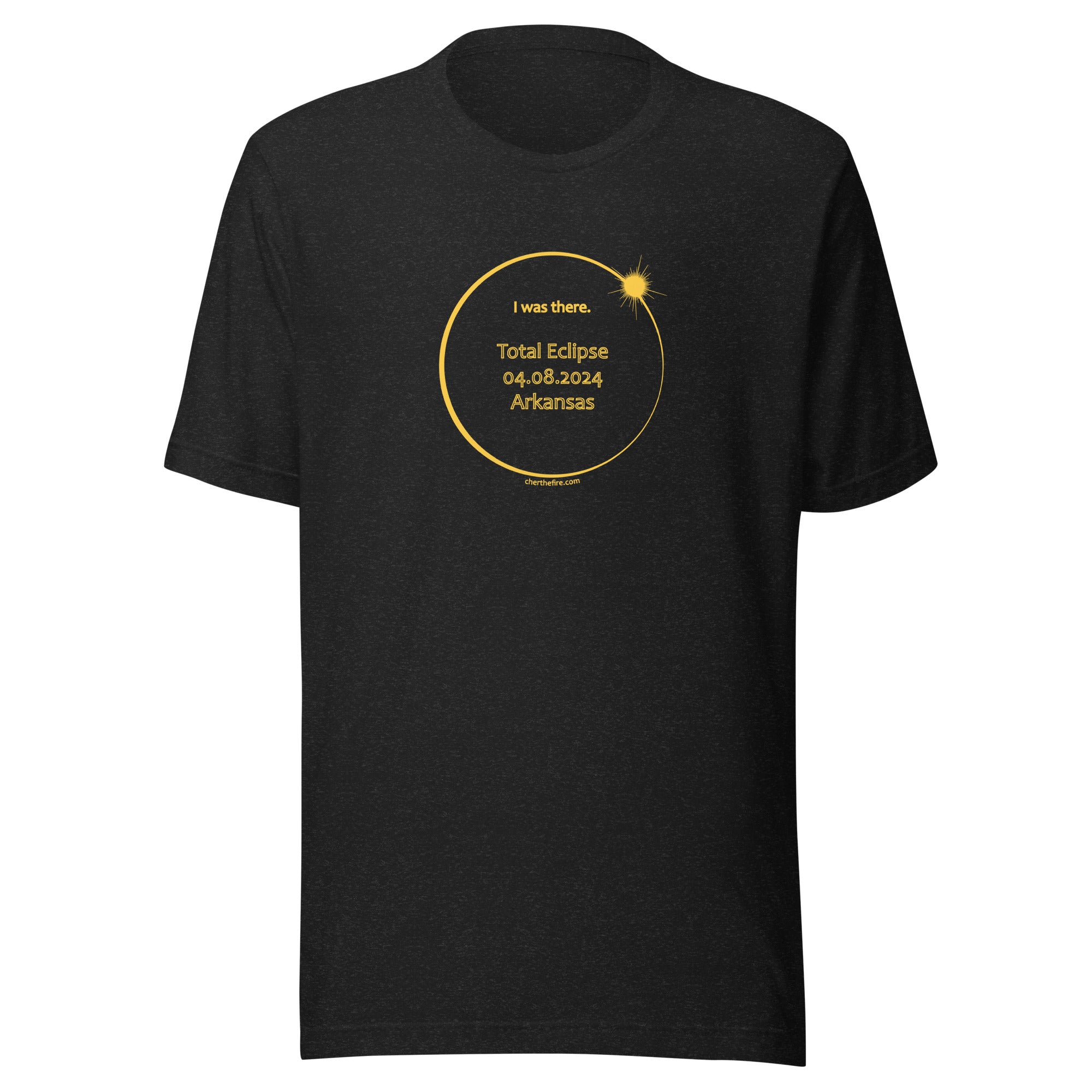 ARKANSAS I Was There 2024 Total Eclipse Brag Swag Center Circle short sleeve t-shirt unisex
