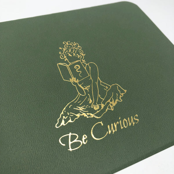 Wisdom Keeper Journal, Gold Foil, Be Curious plus (2) Curious Books Washi