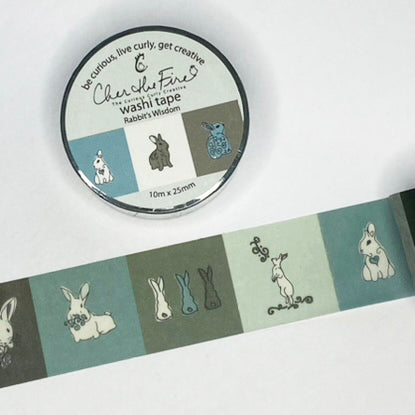 Washi Tape - Rabbit's Wisdom, 25mm