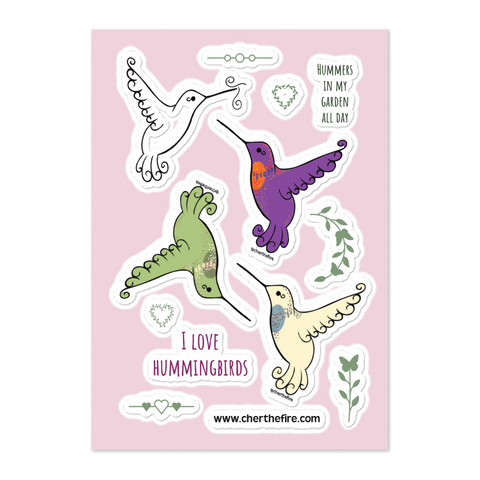 Hummingbird Collection Sticker sheet