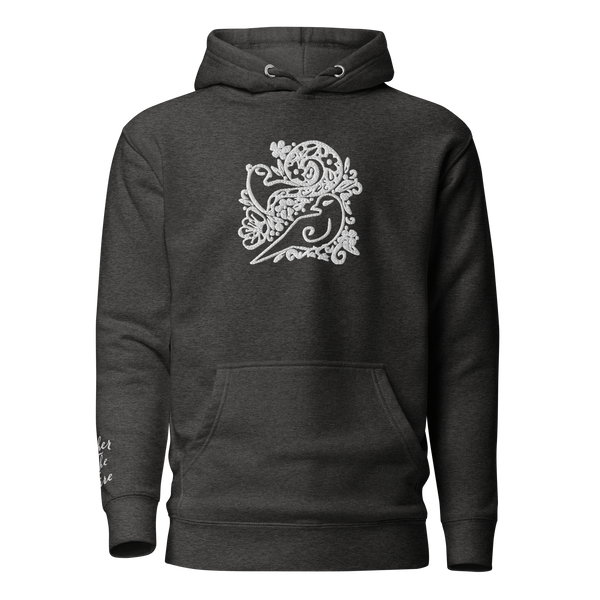 Sweet Doves Embroidered Unisex Hoodie with Pocket