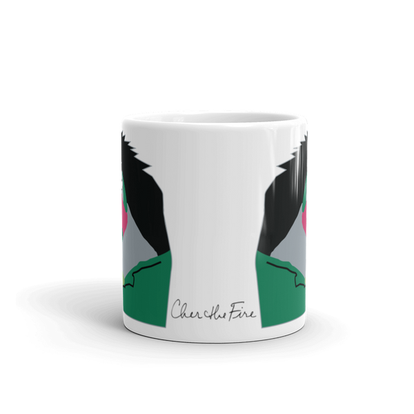 Kusa the Green Cheek Conure White glossy mug